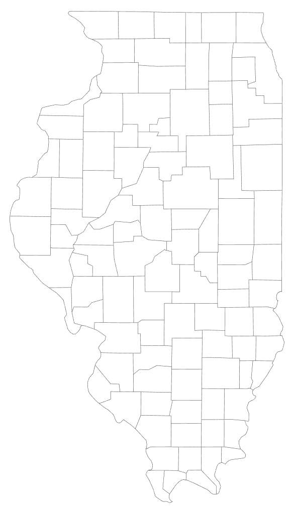 Map of Illinois counties